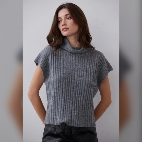 Charcoal Grey Cowl Neck Sweater - Picture 1 of 4